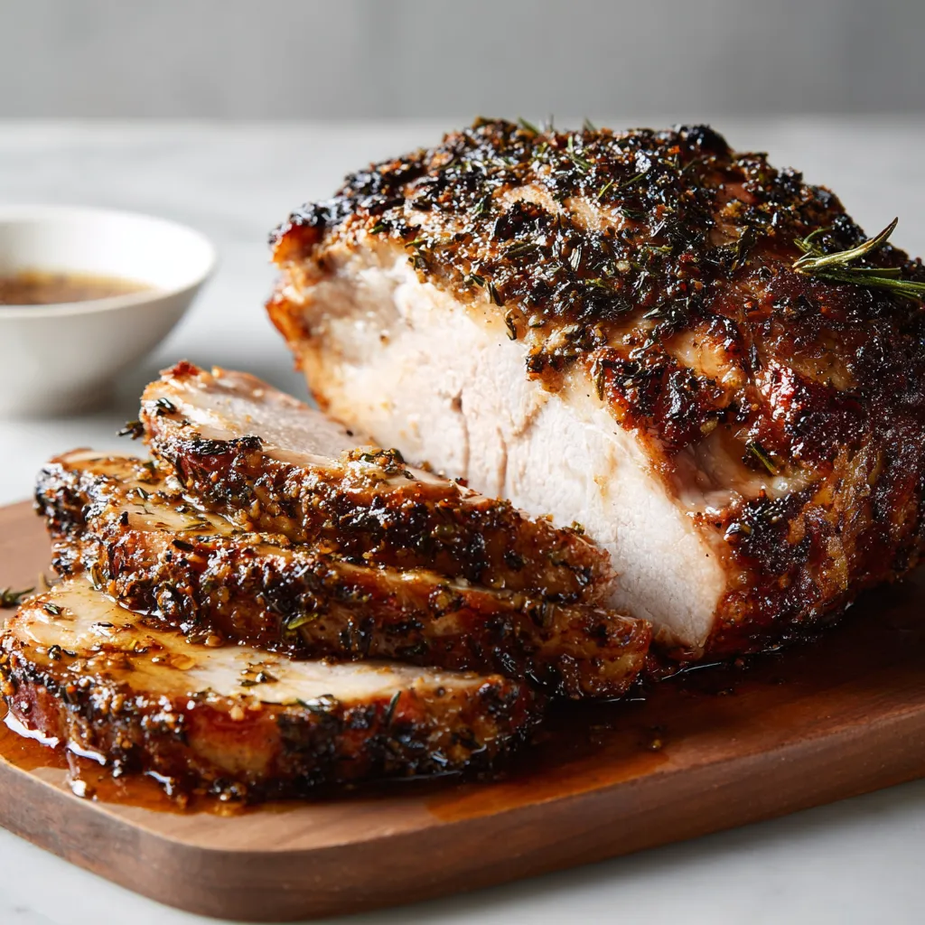 A delicious slow-roasted pork shoulder.