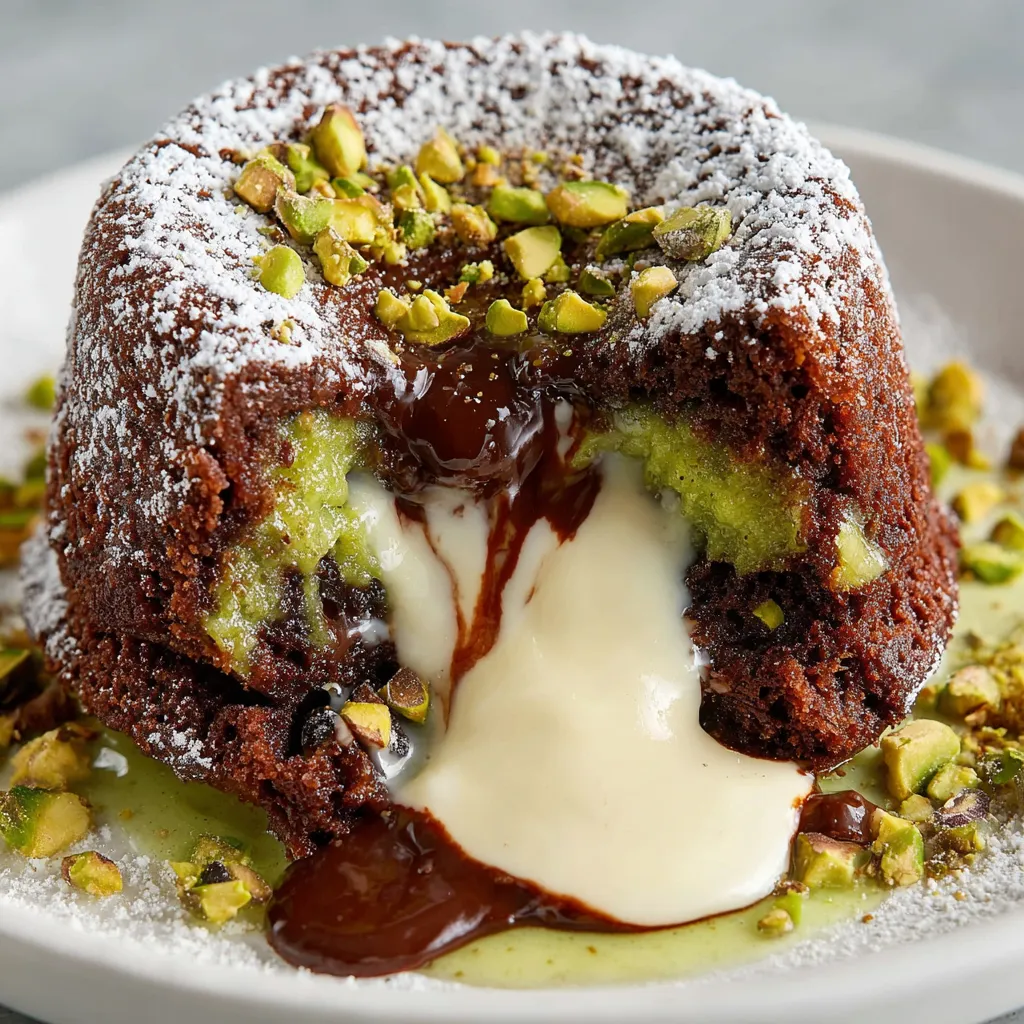 A close up of a chocolate cake with pistachio nuts on top.
