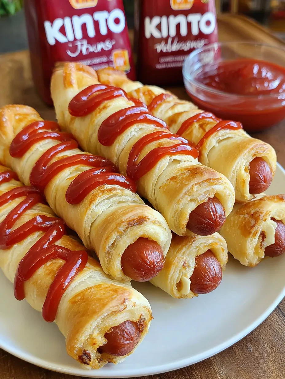 Hot dogs with ketchup and mustard.