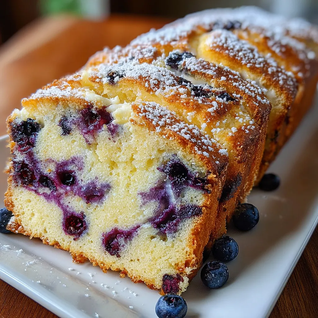 A slice of blueberry muffin bread.