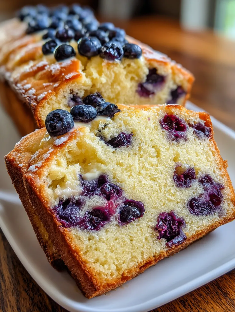 A slice of blueberry muffin bread.