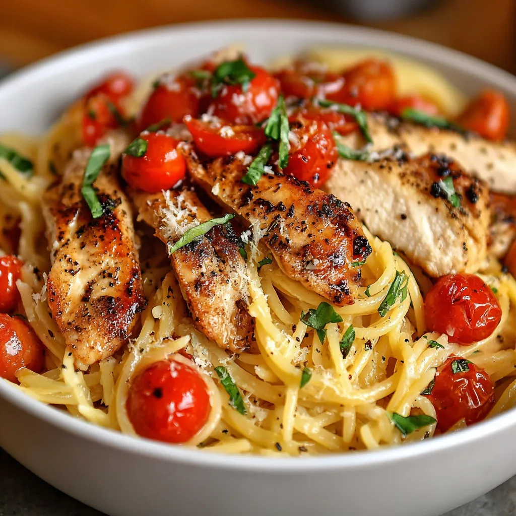 A bowl of creamy chicken penne pasta.