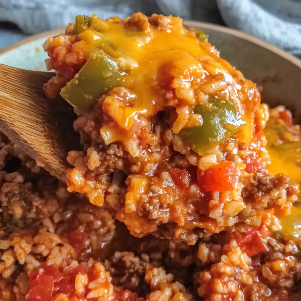 A bowl of food with a spoon in it.