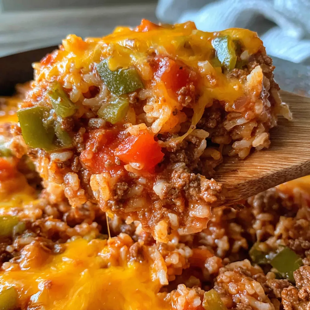 A close up of a delicious looking casserole.