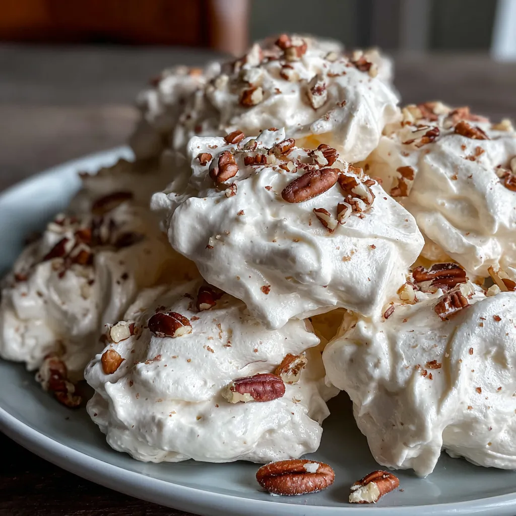A plate of candy with nuts on top.