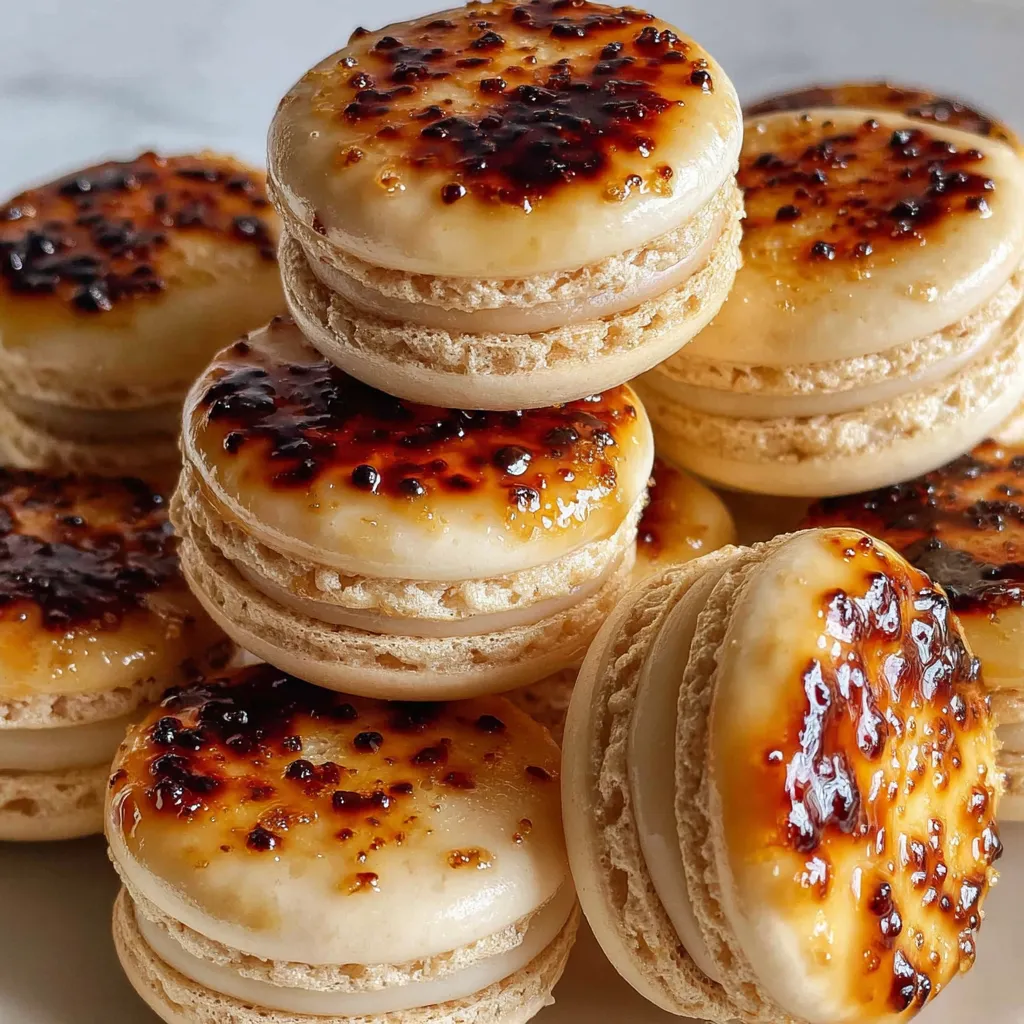Creme Brûlée Macarons.
