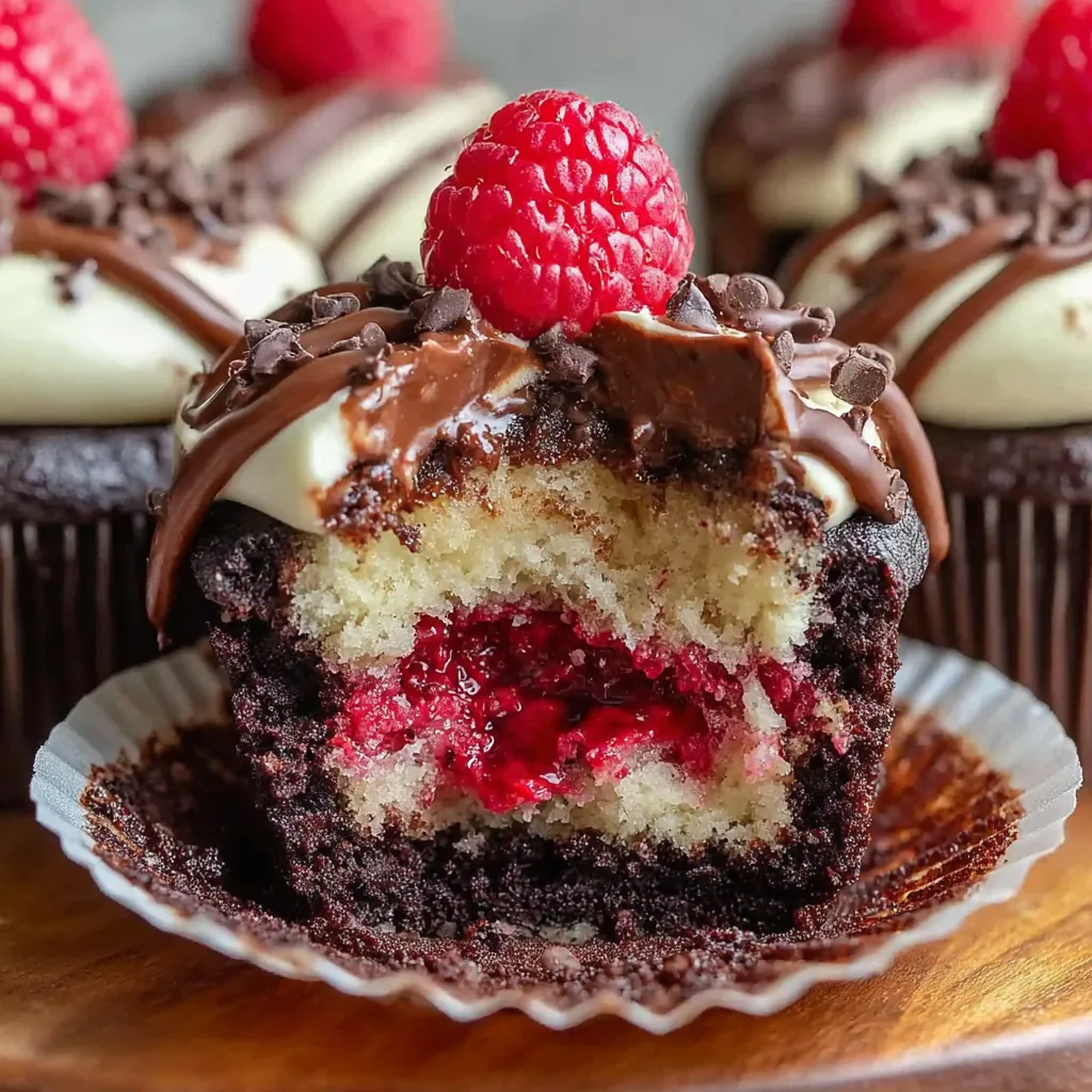 A cupcake with a bite taken out of it.