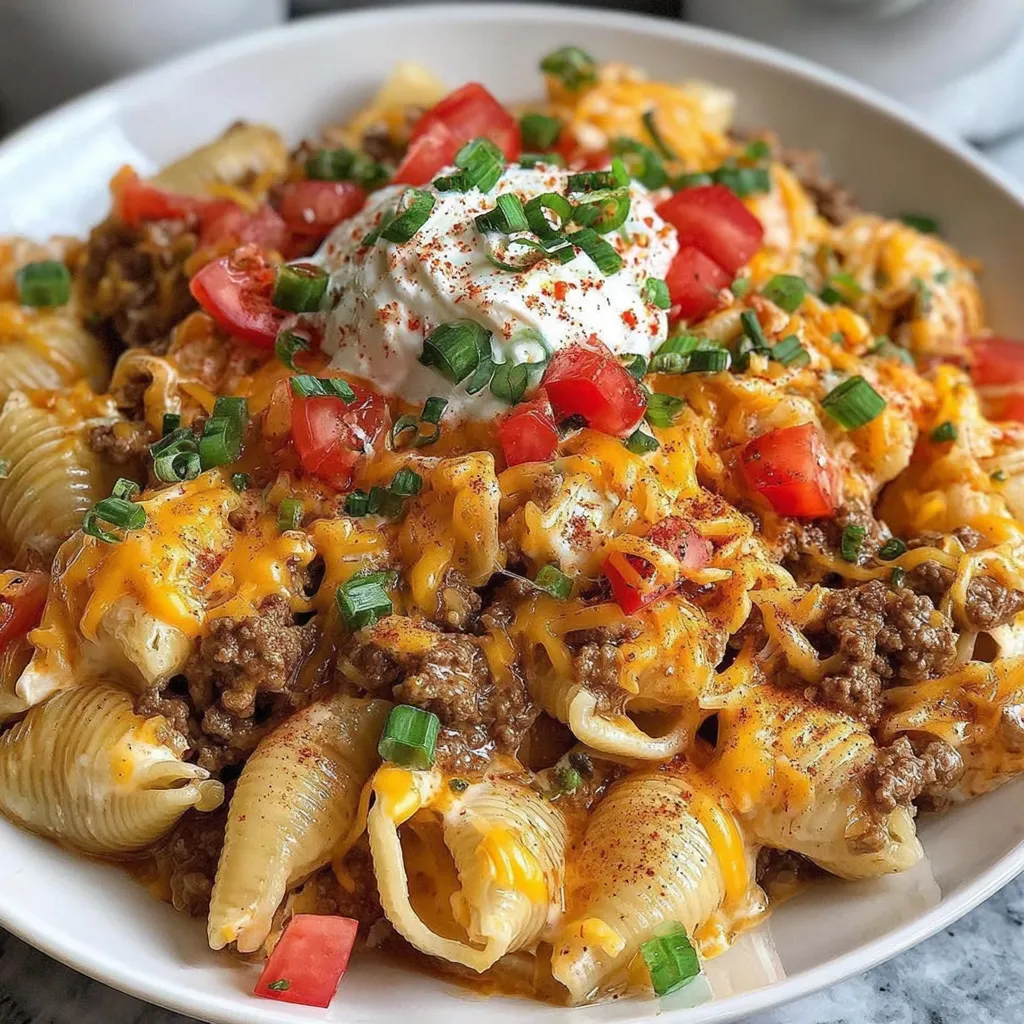 A plate of loaded taco stuffed shells.