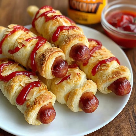 A plate of hot dogs with ketchup and mustard.